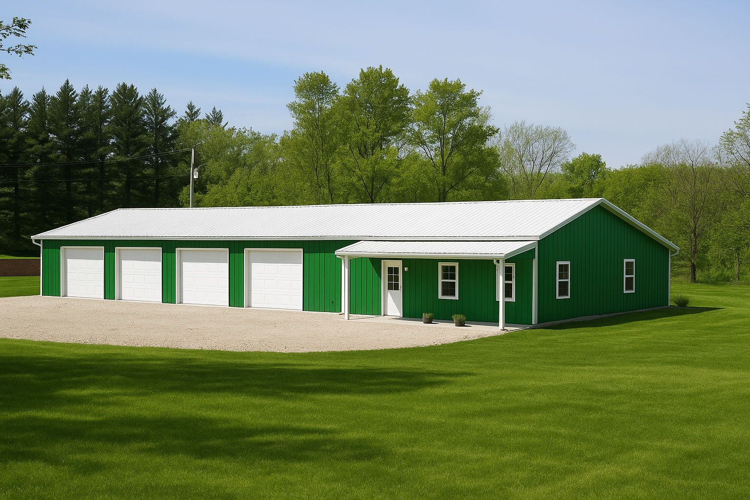 woodland-addition,  pole barn kit